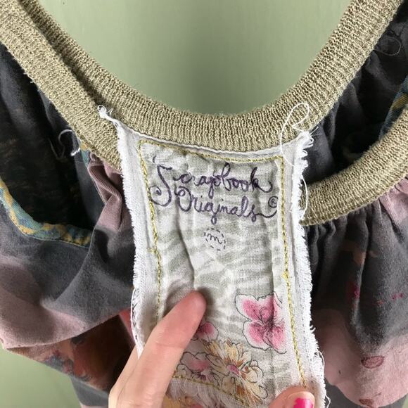 Scrapbook Originals mixed print tank top - Picture 2 of 6